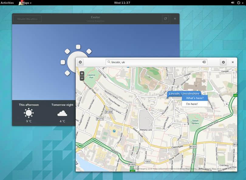 GNOME Weather & GNOME Maps in 3.12 3.12版GNOME天氣&GNOME地圖