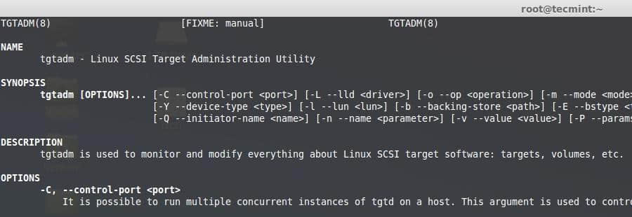 iSCSI Man Pages