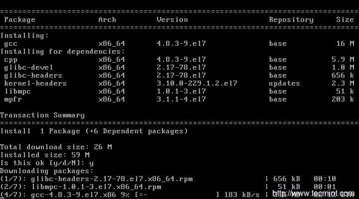 在 CentOS 上安裝 GCC