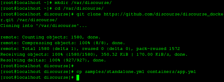 Cloning Discourse Docker