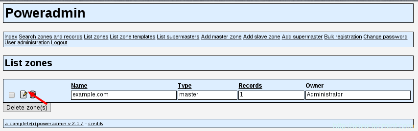 Edit DNS Zone