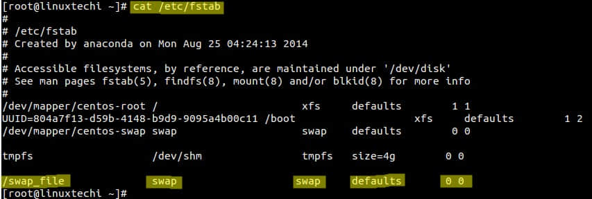 swap-file-fstab-entry