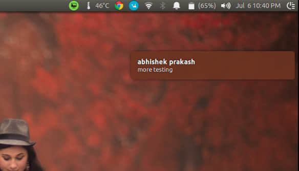 在 Ubuntu 中 Google 環聊的桌面提醒