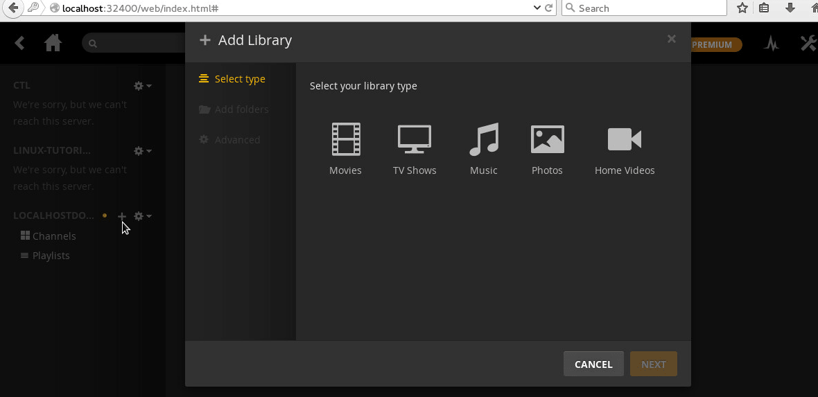 Plex Add Libraries