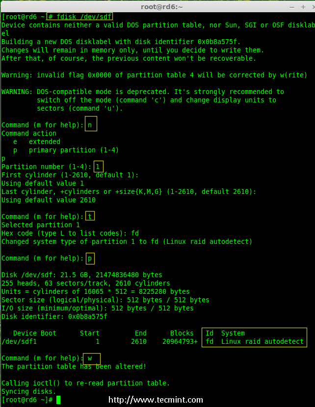 Create sdf Partition