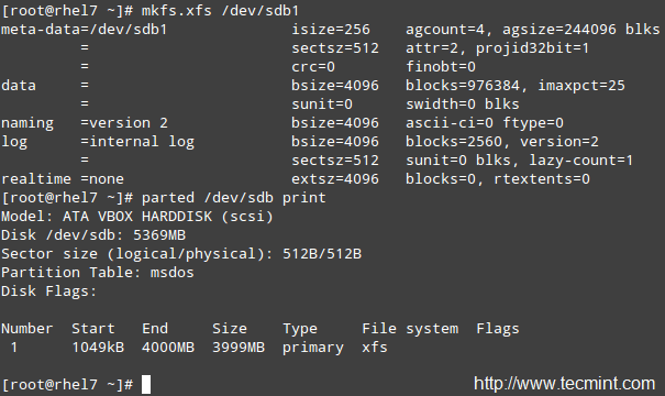 在 Linux 中格式化分區