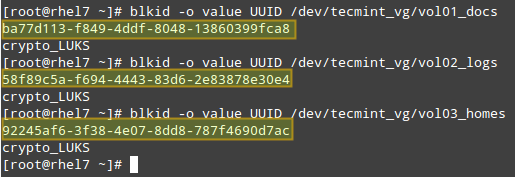 找到邏輯卷的 UUID