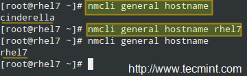 使用 nmcli 命令來設定主機名