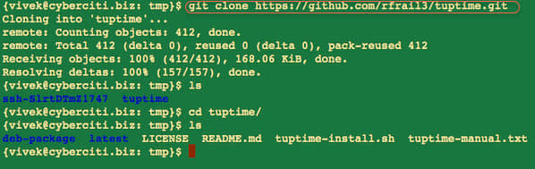 Fig.02: Cloning a git repo