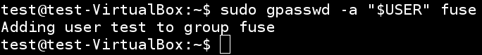 sshfs 添加用戶到組 fuse