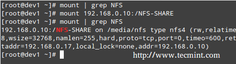 Mount NFS Share in Linux