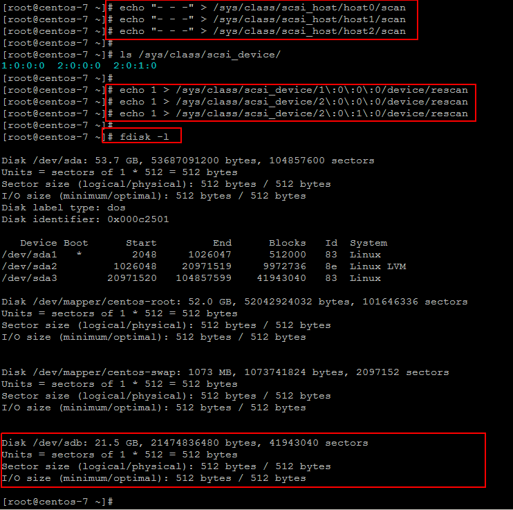 Scanning new disk