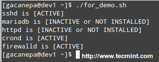 Services Monitoring Script