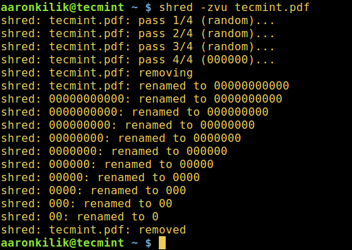 在 Linux 中永久刪除文件