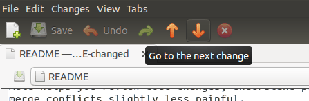 Go to next change in Meld