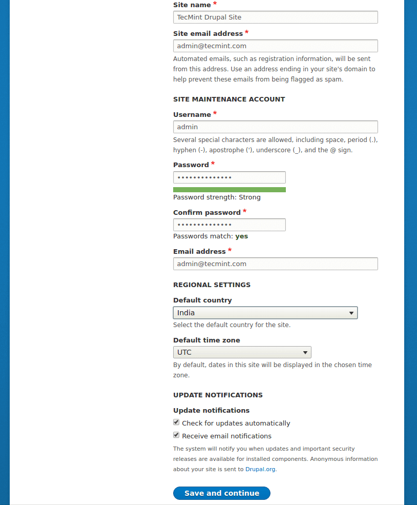 Drupal 站點配置