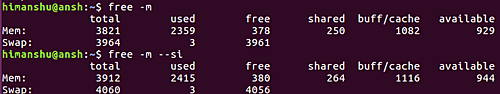 How to make free use power of 1000 (not 1024) while displaying memory figures