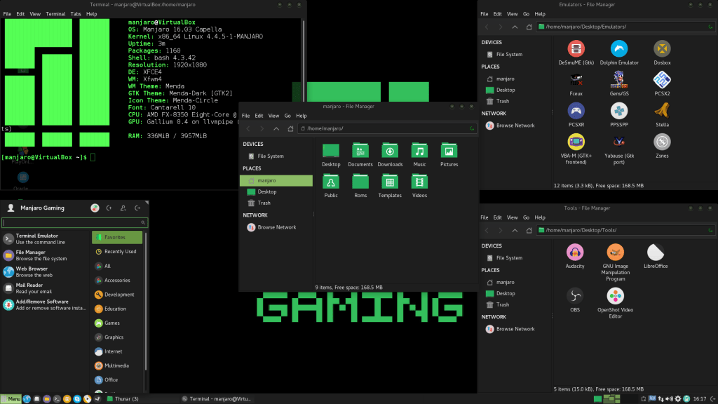 Manjaro Gaming 內部