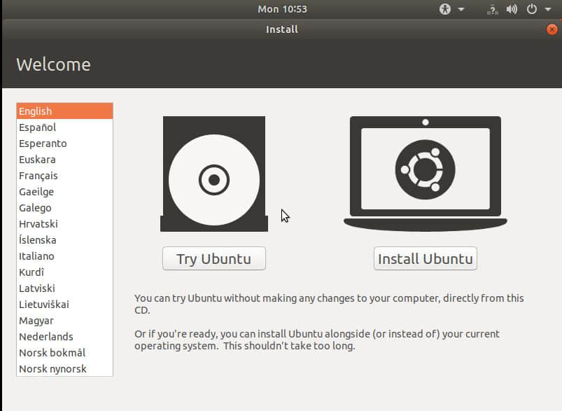 live Ubuntu 啟動