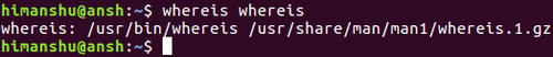 How to find location of binary file using whereis