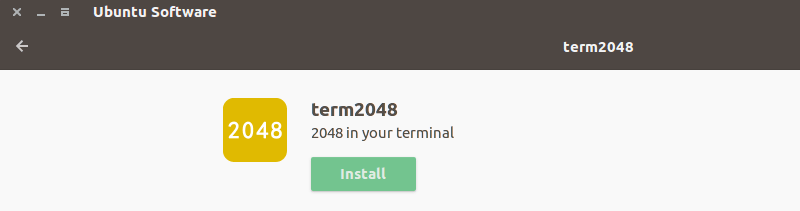 2048 Terminal Game in Linux