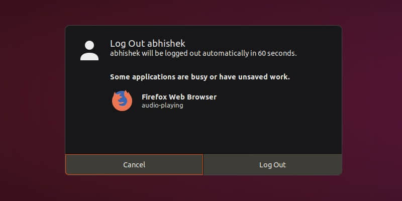 Log Out Ubuntu