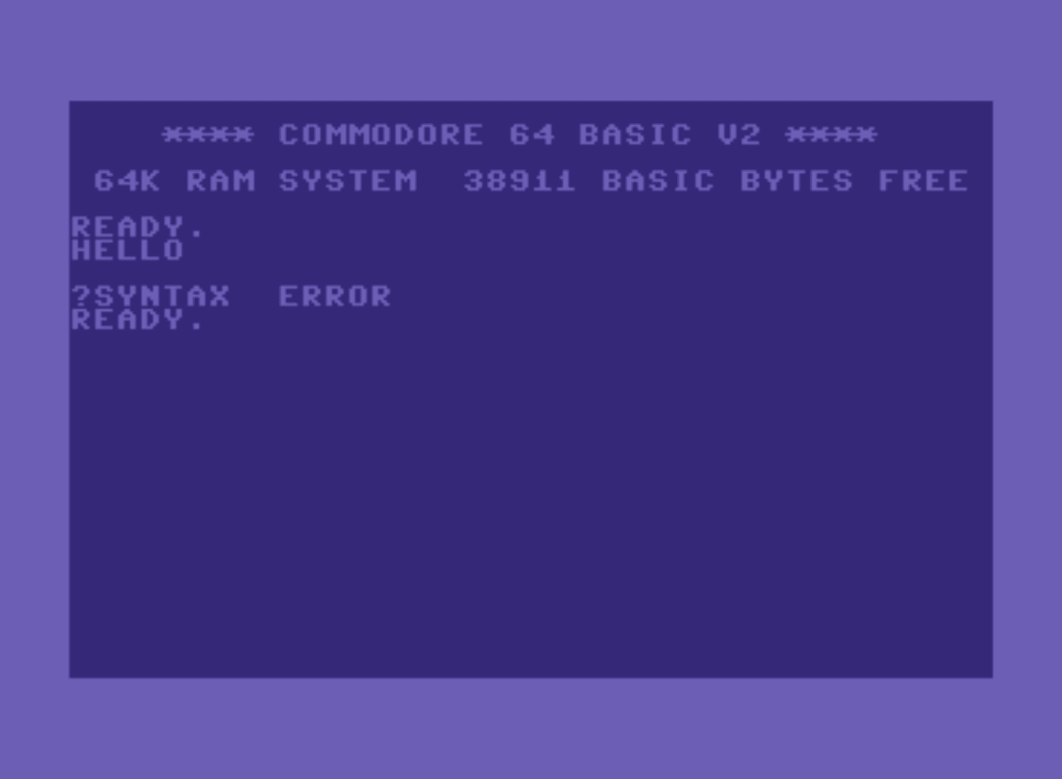 Commodore 64 語法錯誤