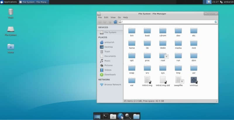 Xfce default screen