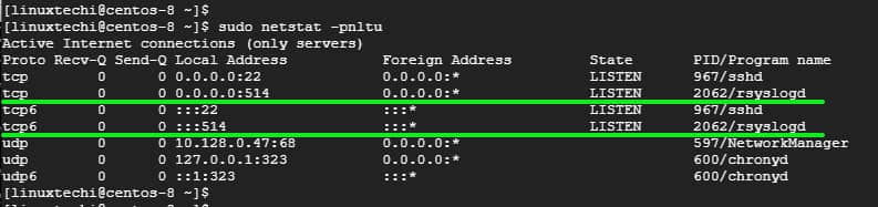 netstat-rsyslog-port-centos8