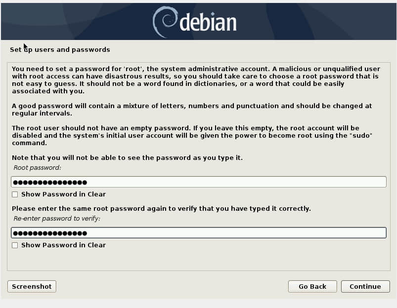 設置 root 密碼-Debian10