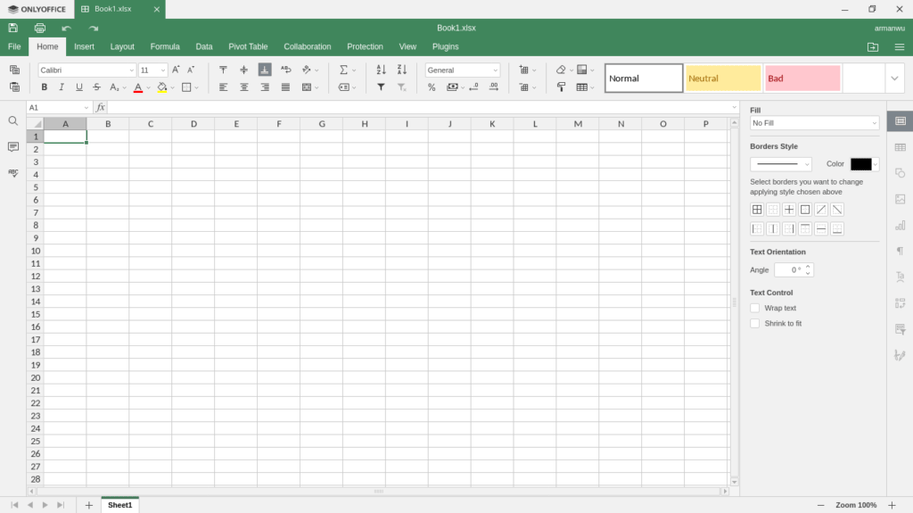 ONLYOFFICE Spreadsheets Editor