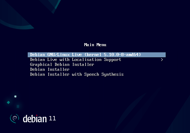 Debian 啟動界面