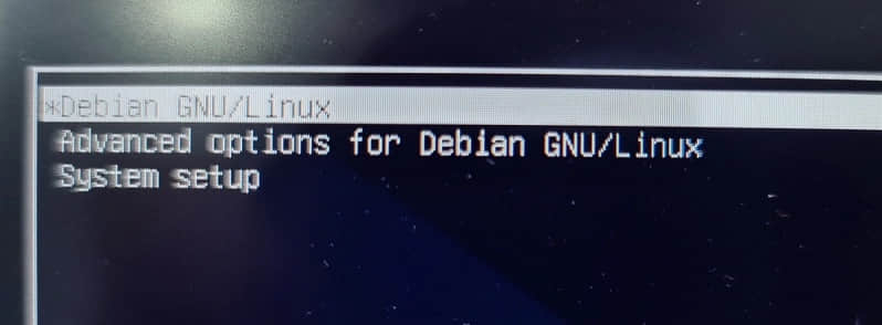 Debian 啟動畫面