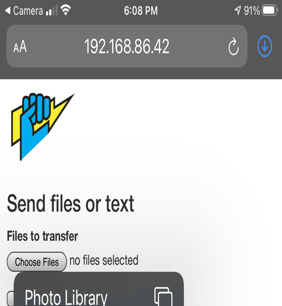 file appears in default location