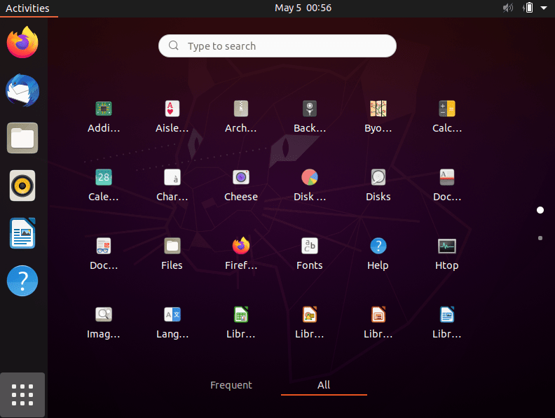 圖為 Ubuntu GNOME 版的用戶界面