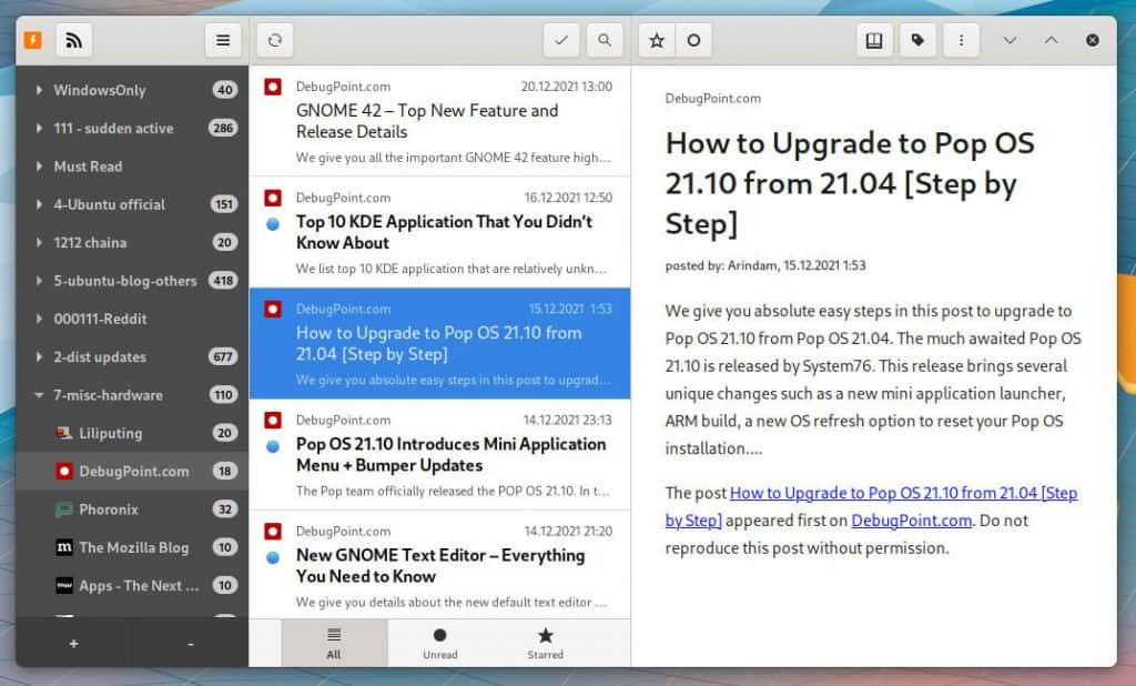 News Flash：管理內容源的最佳 GNOME 應用程序之一