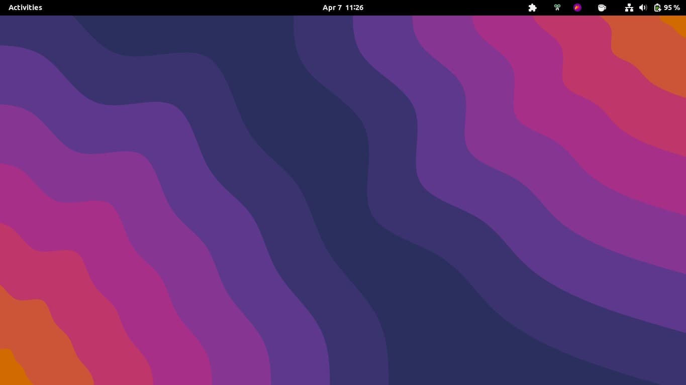 GNOME 中的深色和淺色雙主題壁紙：淺色