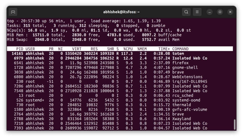 Ubuntu 默认的视频播放器 Totem 可能消耗过多的必要的 CPU 资源