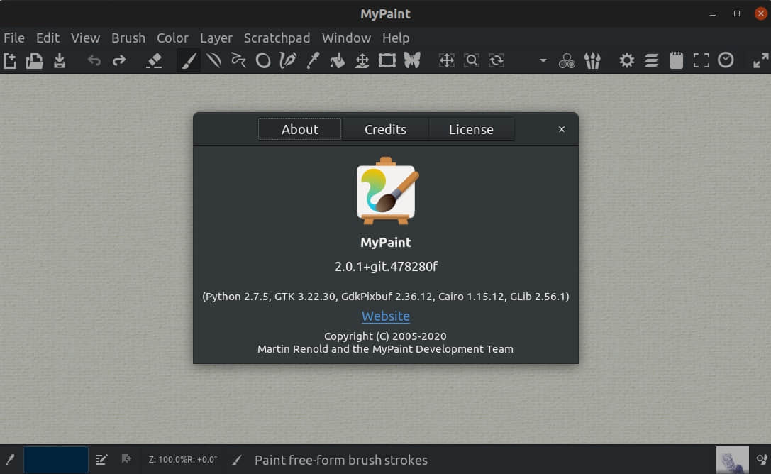 MyPaint 2.0.1