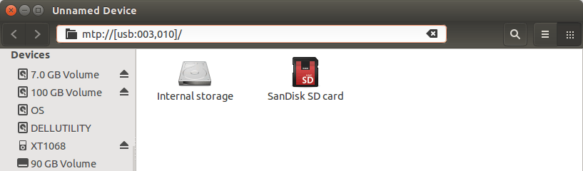 MTP Device Contents in Ubuntu