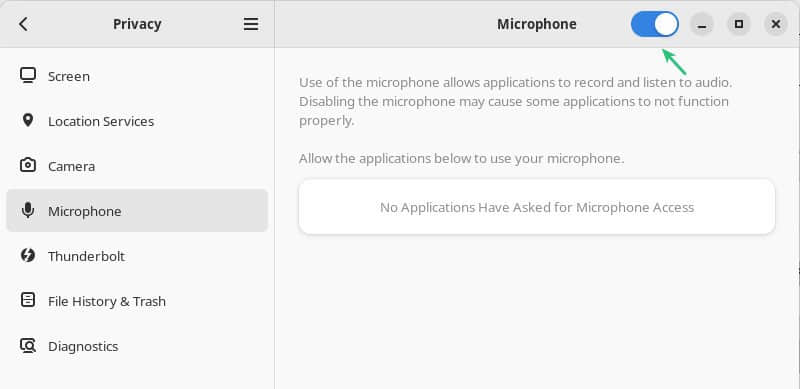 檢查 Ubuntu 中的麥克風設置