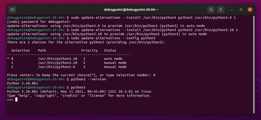 在 Ubuntu 中安裝 Python 3.10