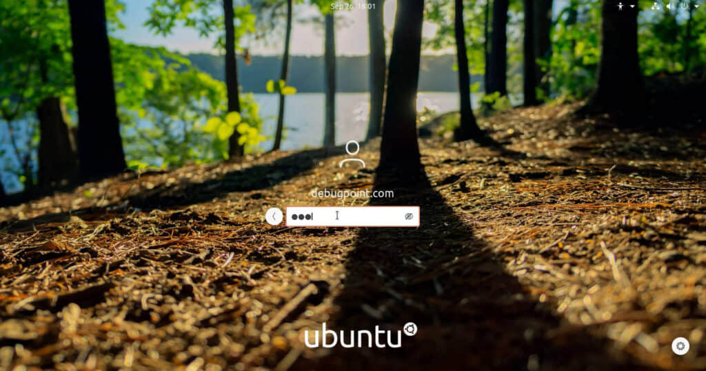 在更改後的，Ubuntu 的登錄屏幕背景