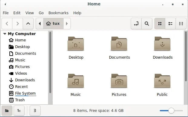 Image of Nemo&apos;s file manager.