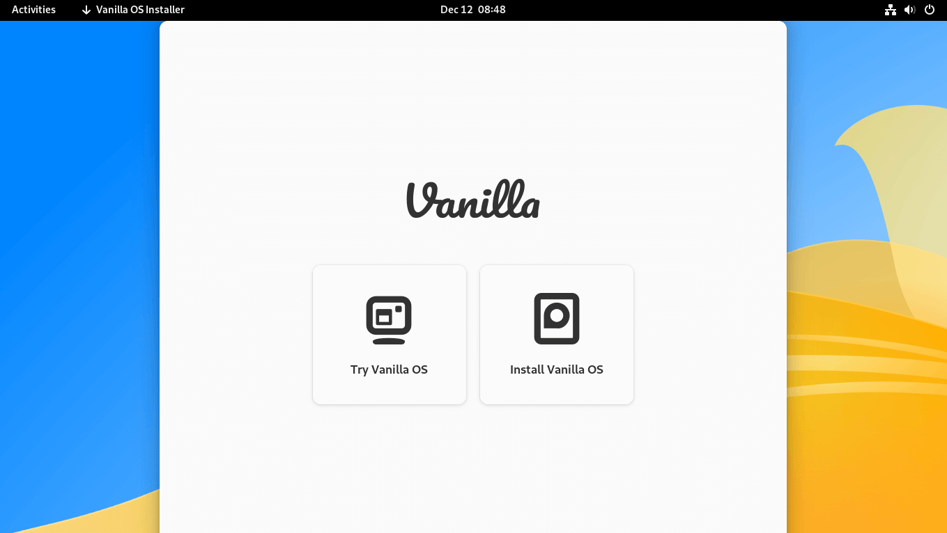 Vanilla OS 安裝程序