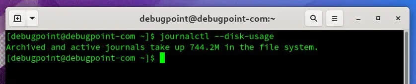 journalctl 磁碟使用命令