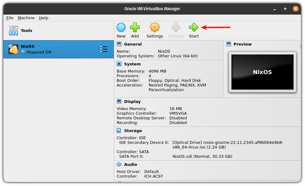 開始 NixOS 虛擬機