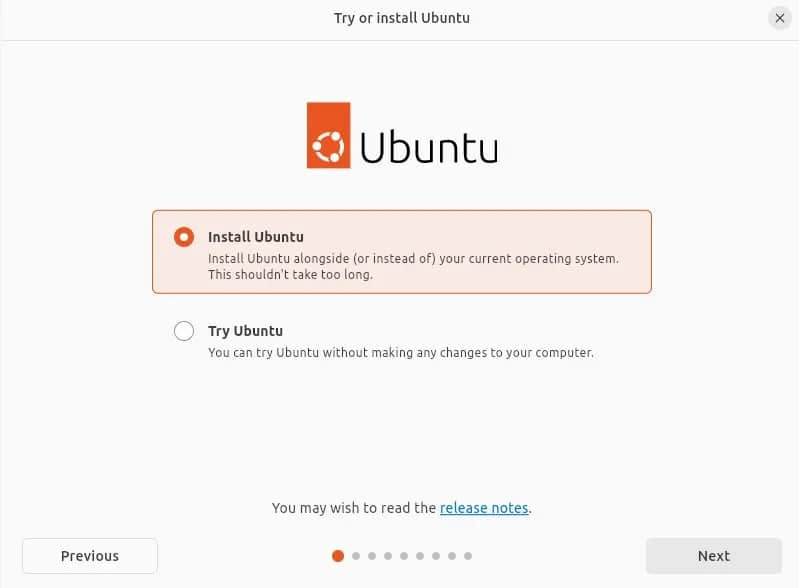 新的 Ubuntu 安裝程序--主頁面