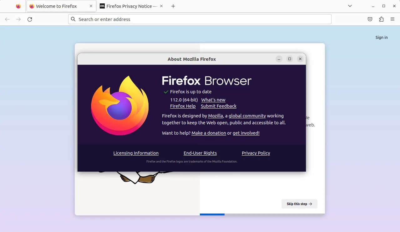 在 Ubuntu 上運行 Firefox 112