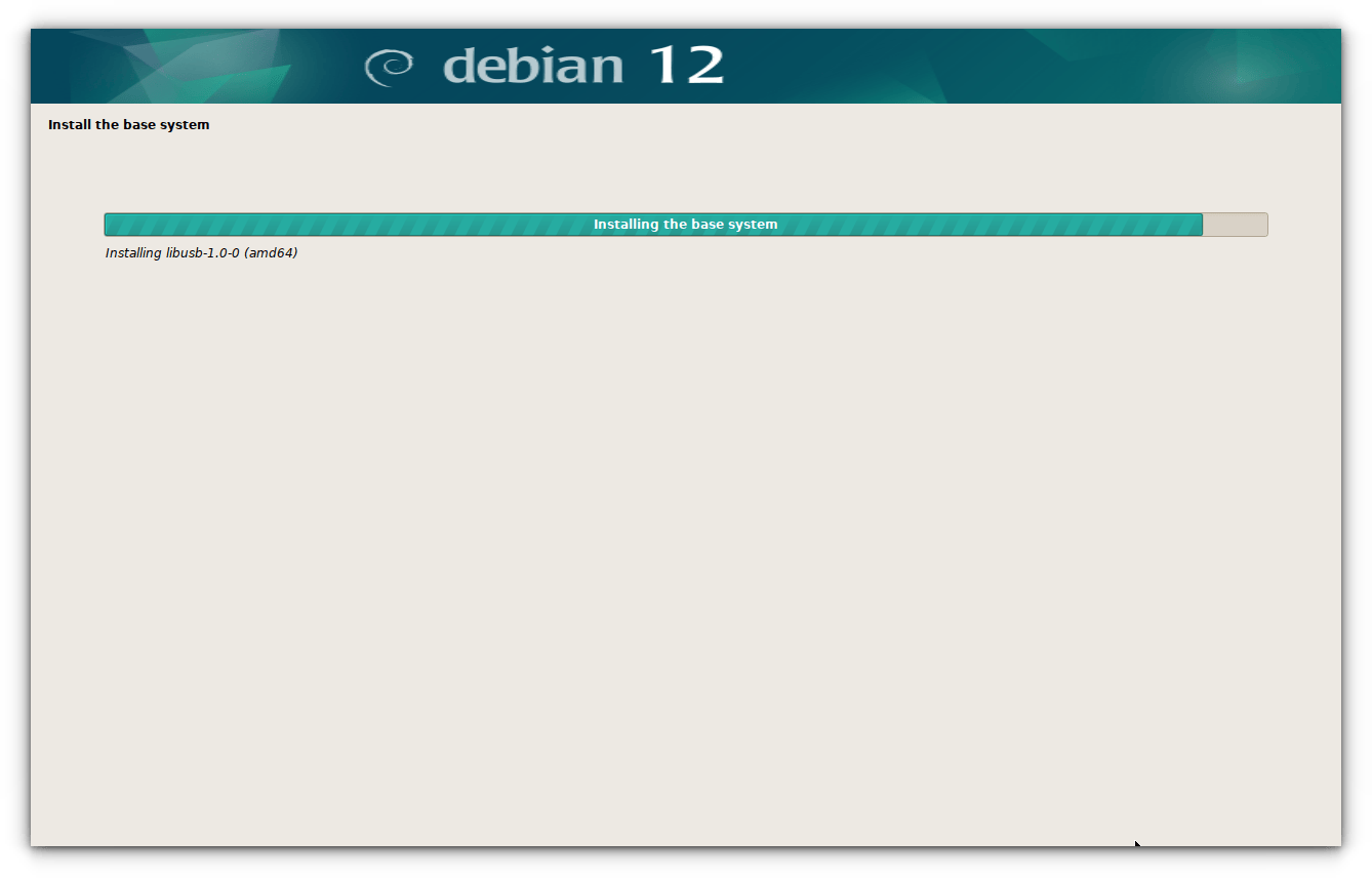 Debian 12 更新的安裝程序的屏幕截圖